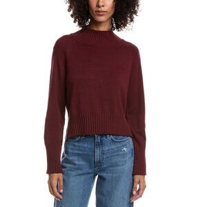 Luxe Always Womens  Mock Neck Sweater, Red